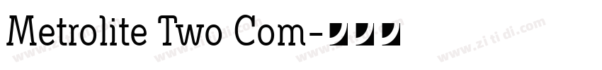 Metrolite Two Com字体转换